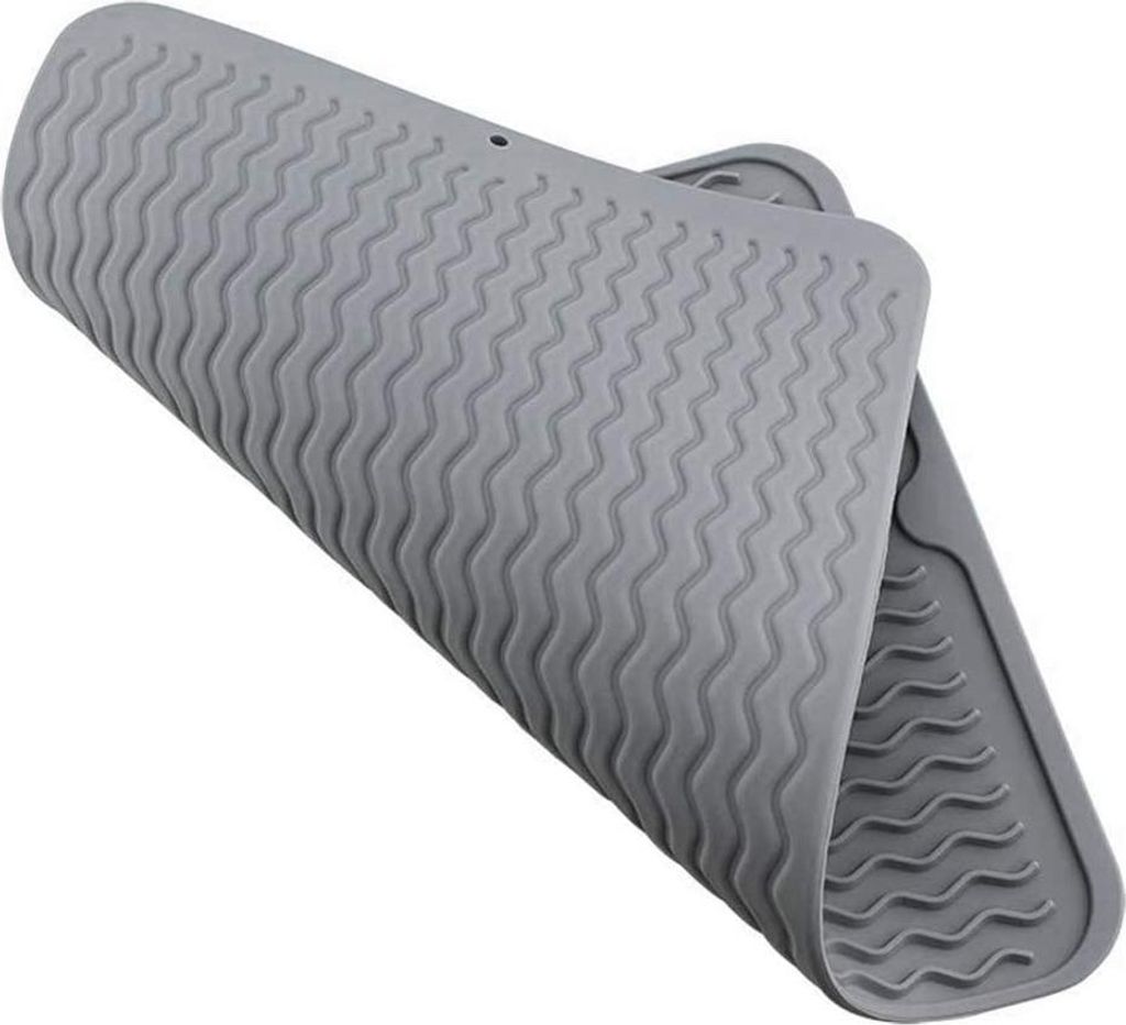 Silikon-Trockenmatte, hitzebeständige Silikon-Abtropfmatte, 40 x 30 cm, rutschfeste Geschirrtrockenmatte, Untersetzer für Küchentöpfe und Platz...