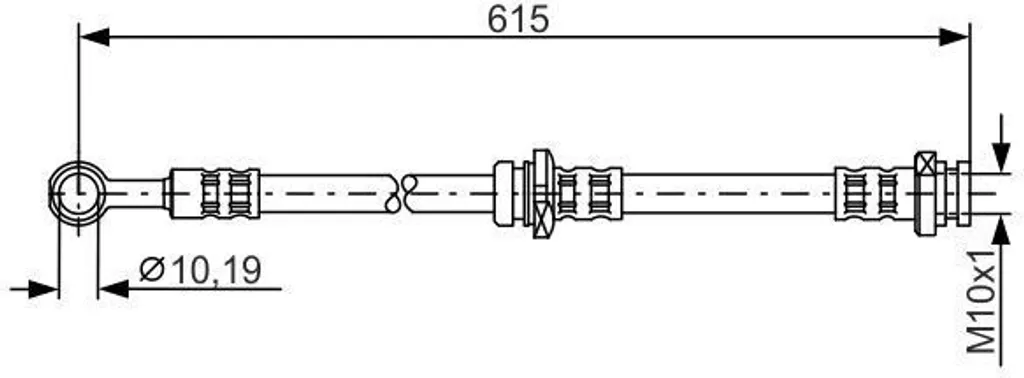 Tuyau de frein renforcé Bosch 1 987 476 998 pour Almera Tino OE 46214 4U010