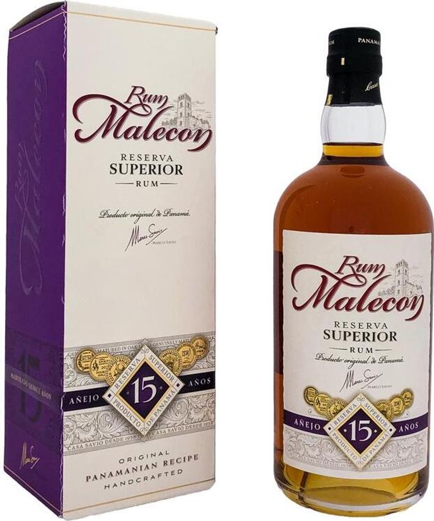 Rum Malecon 15 Years + Box 700ml 40% Vol. Produktbild 