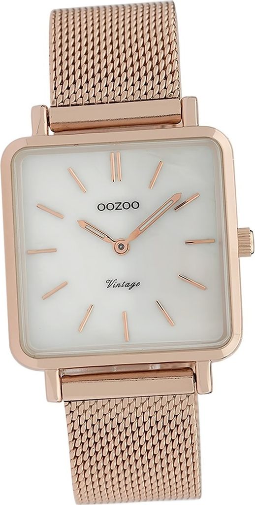 Oozoo Metall Damen Uhr Analog Quarzuhr Armband rosegold Vintage Series D2UOC9846A