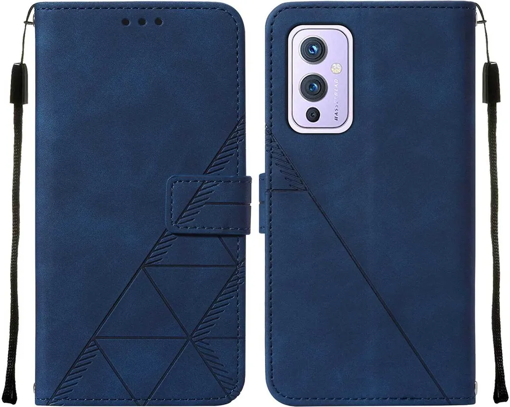 Protezione Totale OnePlus 9 | Cover Blu Goffrata Anti-Urto