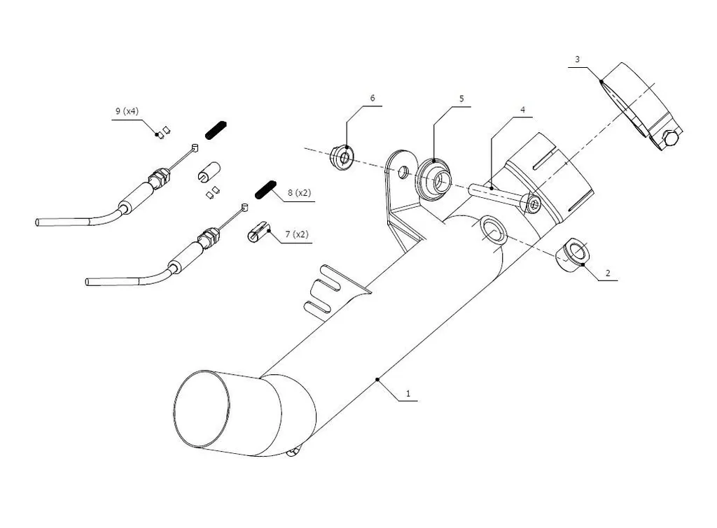 Tube d'extraction catalyseur MIVV pour échappement Kawasaki ZX-10R