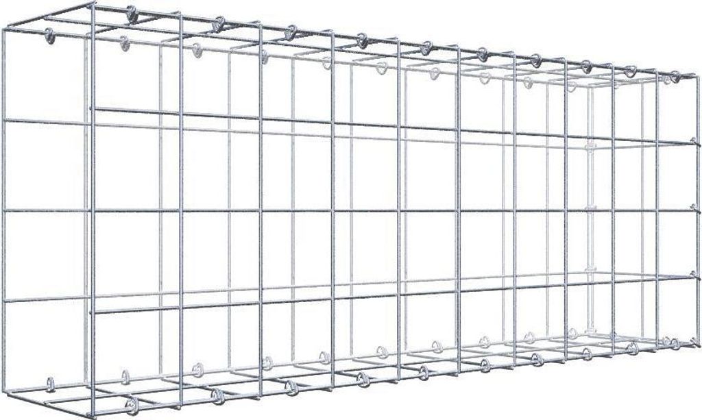 Anbaugabione Typ 2 100 cm x 40 cm x 20 cm (L x H x T), Maschenweite 10 cm x 10 cm, C-Ring