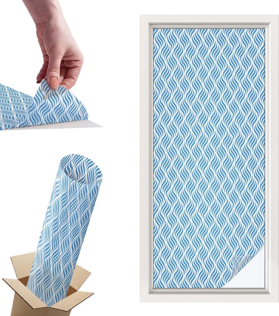Buntglasfolie für Fenster – 116x50 cm – Stained-Glass-Fensterfolie, dekorativ & blickdicht – Selbstklebende Glasdekorfolie im Buntglas-Desig...