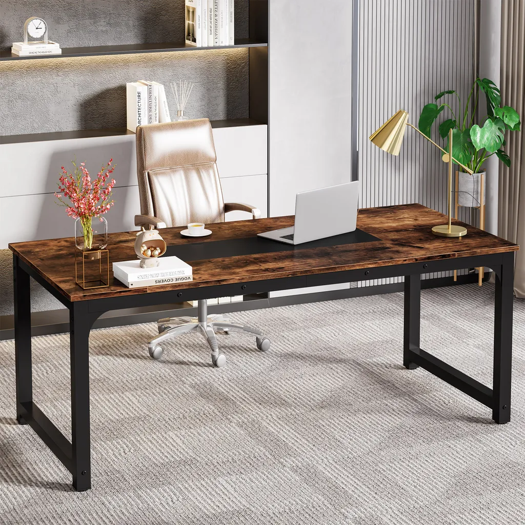 Table de Réunion et Bureau Multi-usage 180x90cm pour Open Space et Home