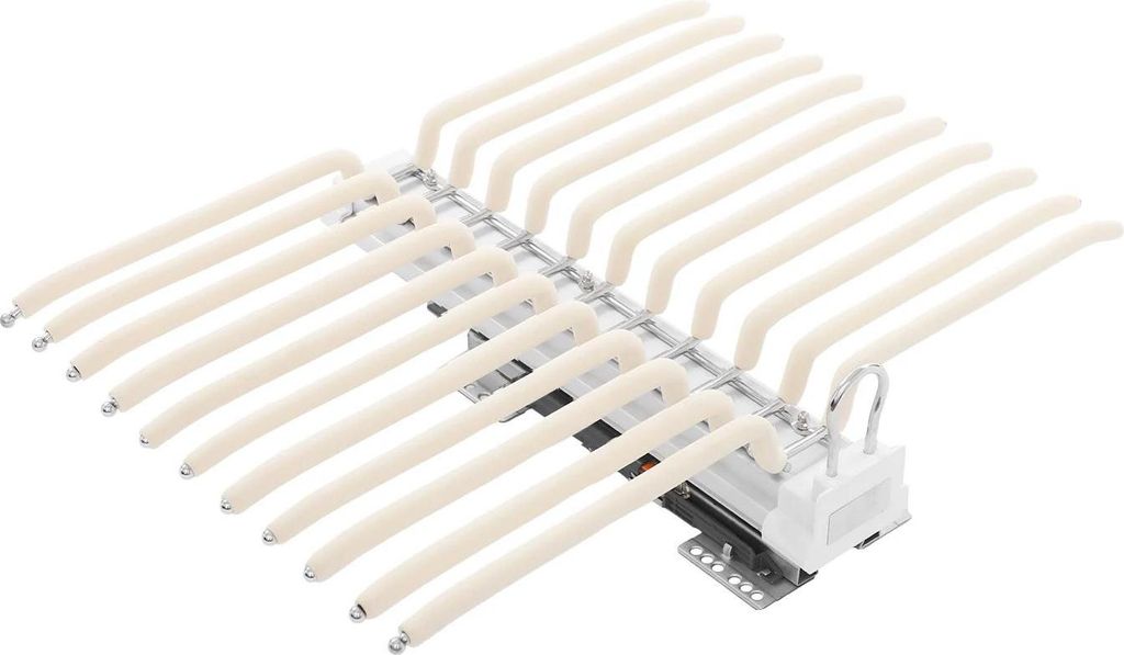 Kleiderschrank Organizer - Ausziehbarer Hosenhalter - 22 Stangen - Schiebeschiene - Platzsparend - Stabile Ausführung - Beige