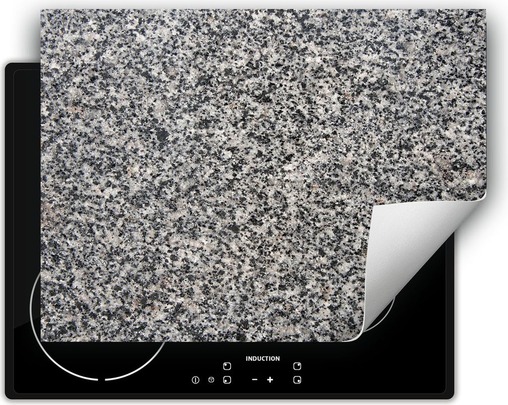 DarHaus Herdabdeckplatte 70x52 cm Anti Rutsch Matte Aufrollbar, Granit