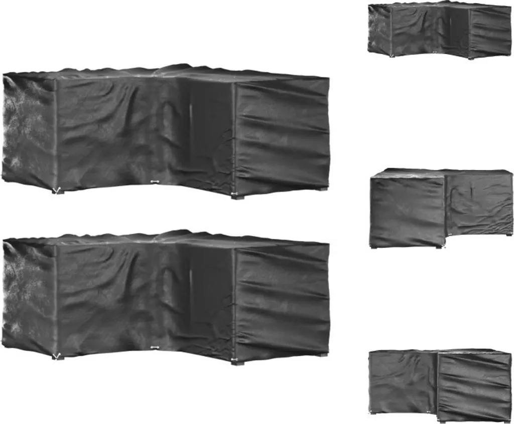 Set 2 Coperture vidaXL 215x215 cm | Tessuto PE 100g/m² per Mobili a L