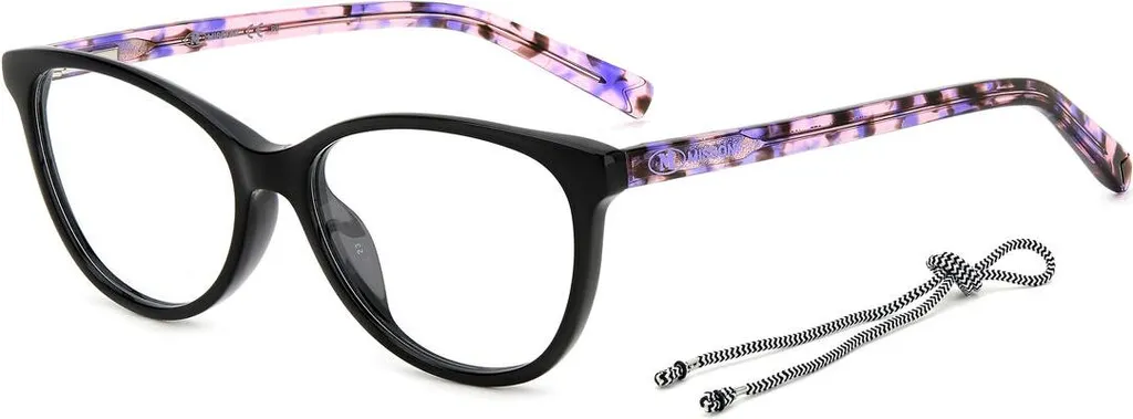 Monture de lunettes Missoni 50 mm en acétate noir durable