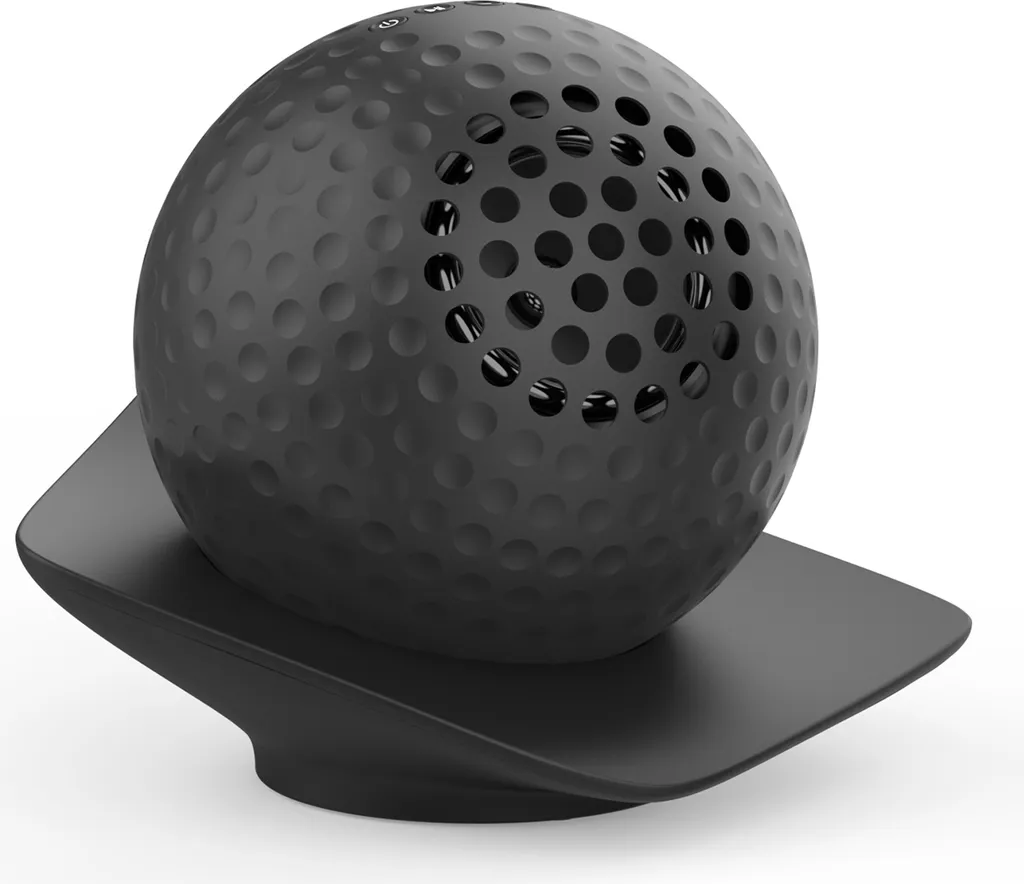 Haut-parleur BT 5.0 forme balle de golf avec base stable et port AUX