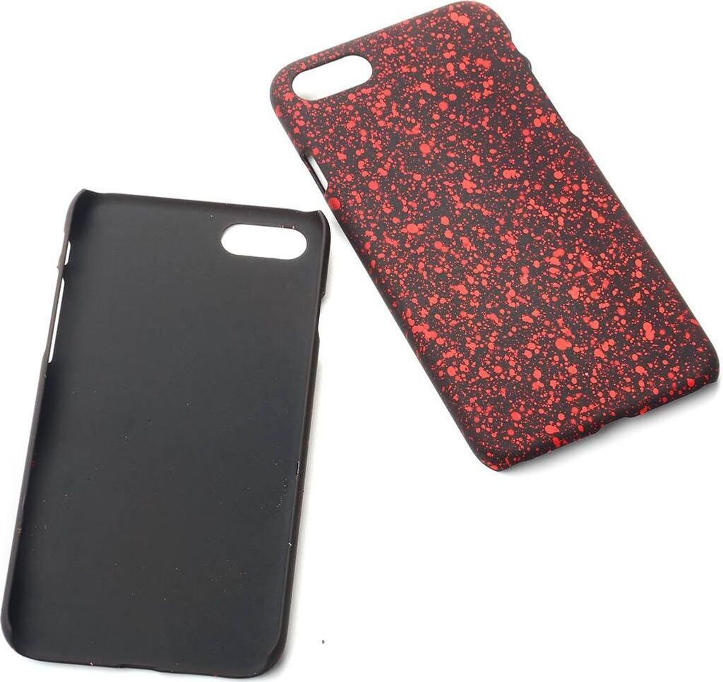 Handy Hülle Schutz Case Bumper Schale für Apple iPhone 8 3D Sterne Rot