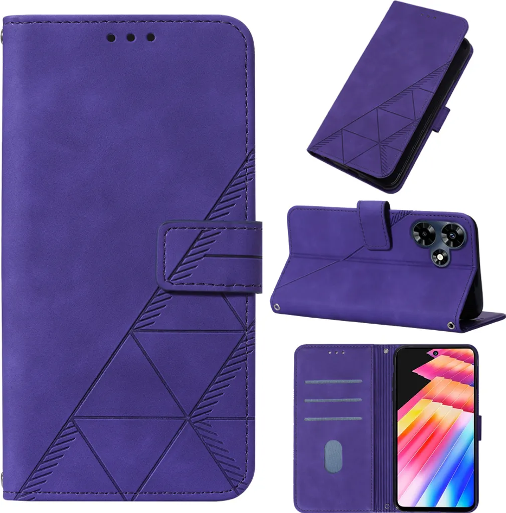 Cover Viola Infinix Hot 30 4G | Wallet Case Chic con Mandala Goffrato