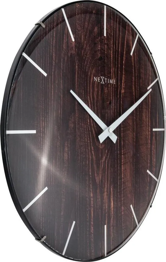 Horloge Murale Silencieuse en Bois Marron de 35cm Idéale pour le Bureau