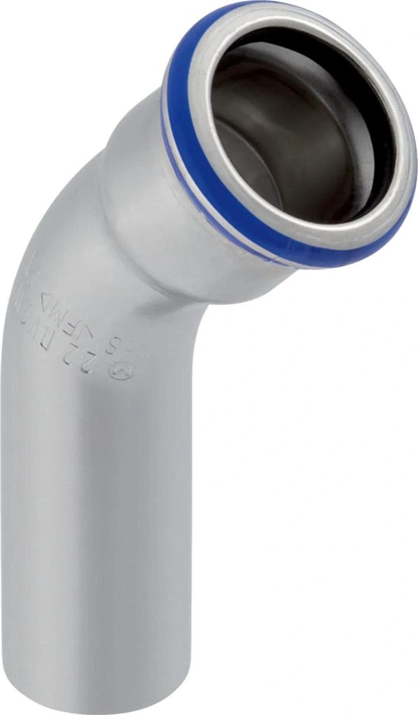 Geberit GE Mapress, Edelstahl, Bogen, 45 Gr., Einschubende, d28mm, 1 Stk.