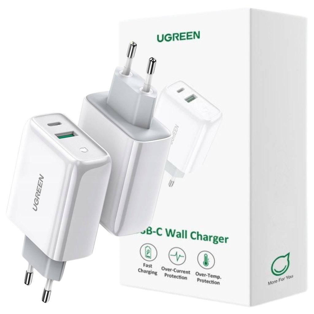 Ugreen Usb C / Usb Fast Charger 36W Qc 4.0 Pd White Obrázok produktu 