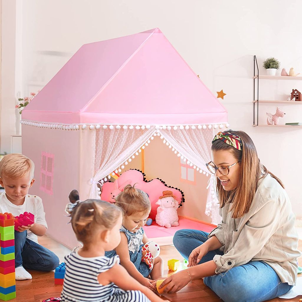 Prinzessinnen Zelt Für Mädchen - Rosa Spielhaus Fürs Kinderzimmer