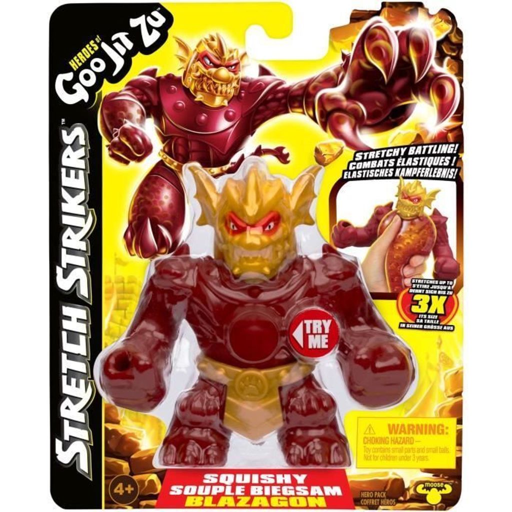 Stretch Strikers Heroes of Goo Jit Zu Figur, 11cm, Dehnbare Helden mit Rüstungen, Zufällige Sortierung
