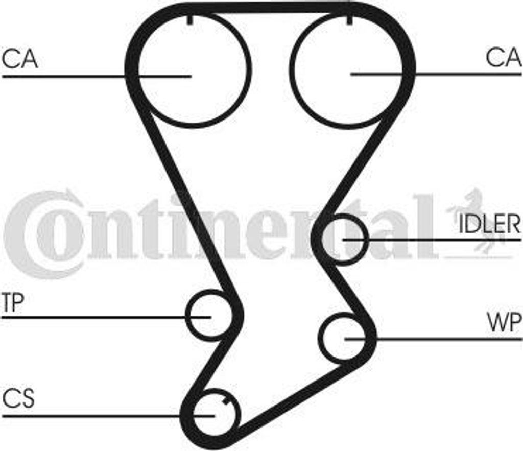 CONTINENTAL CTAM CT812 Zahnriemen OE MD176389 kompatibel mit Lancer, Colt