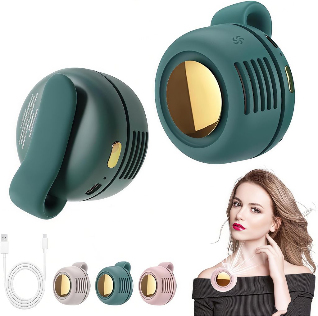 Mini Clip Ventilator,USB Ventilatoren Gurtelclip mit 900mAh Produktbild 