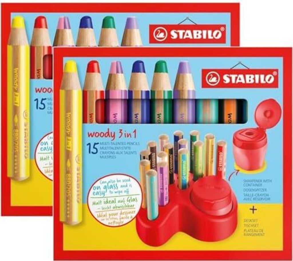 STABILO 880/15-01 STABILO woody 3v1 farebné ceruzky, rôzne Obrázok produktu 