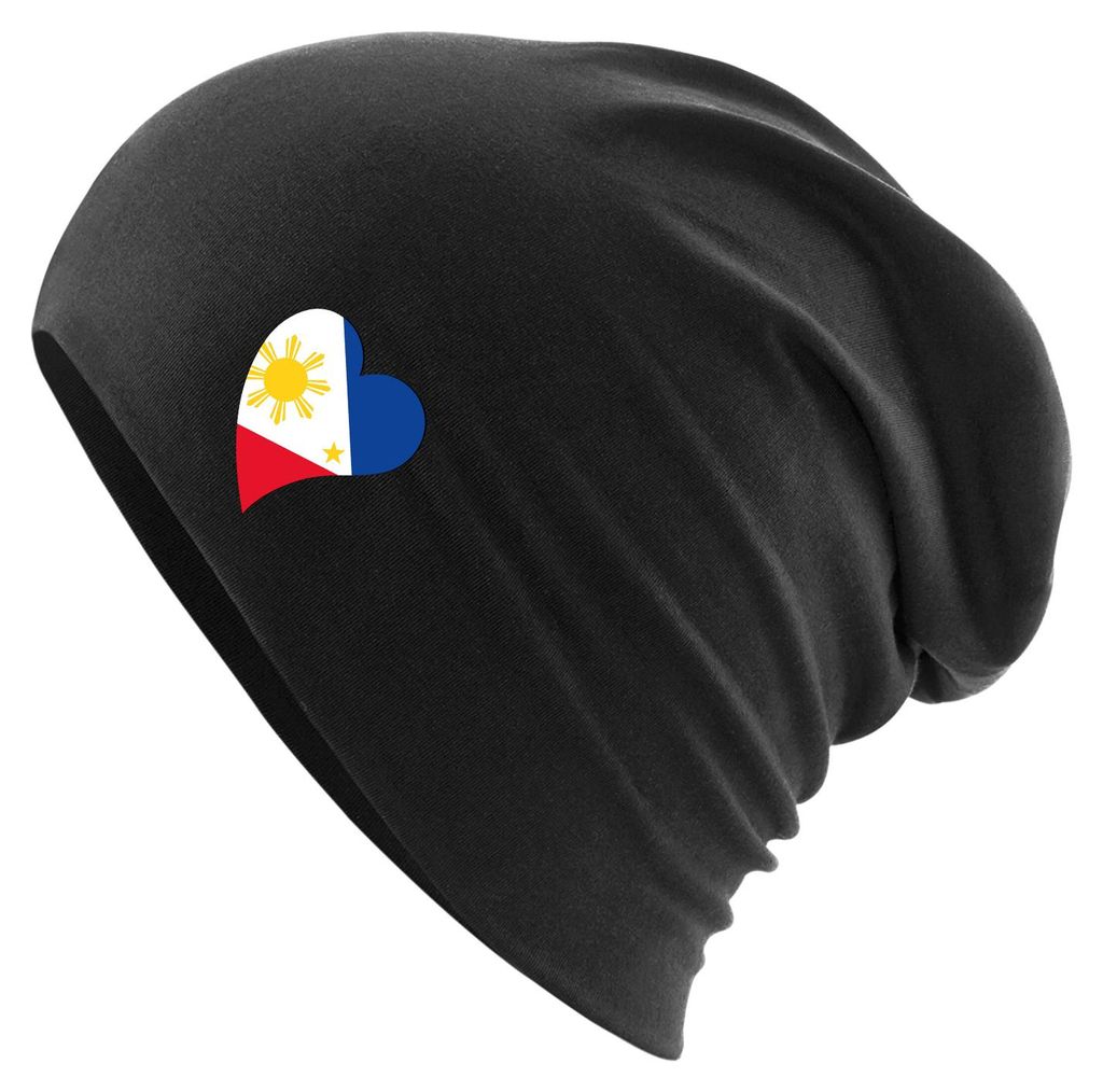 Huuraa Beanie Philippinen Flagge Herz Black One Size Produktbild 