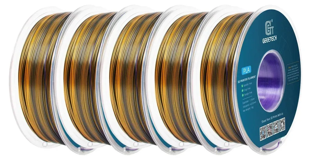 Filament 3D PLA Violet Or Noir pour Prototypes Résistants et Figurines