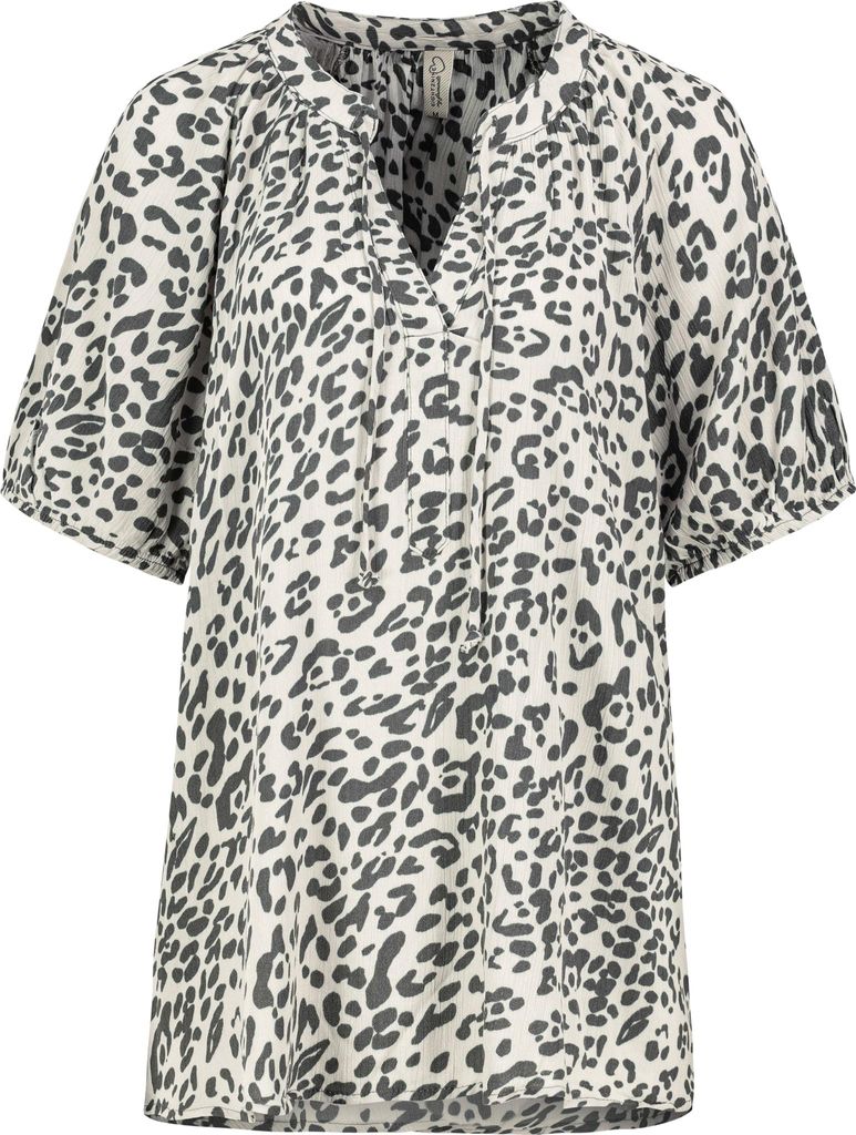 Eight2Nine Leo Bluse mit Allover-Print und V-Neck Viskose Größe: S