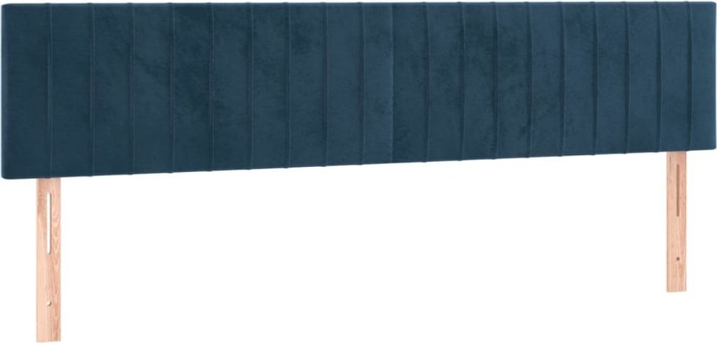 Kopfteile 2 Stk. Dunkelblau 100x5x78/88 cm Samt