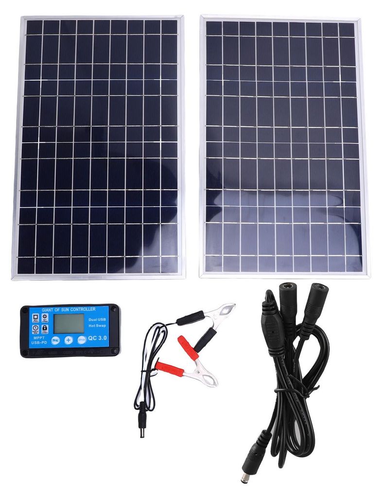 200W Solarmodul-Kit Aluminium-Rahmen Solar-Ladegerät-Controller-Kit für Off-Grid-Anwendungen RV Reisen