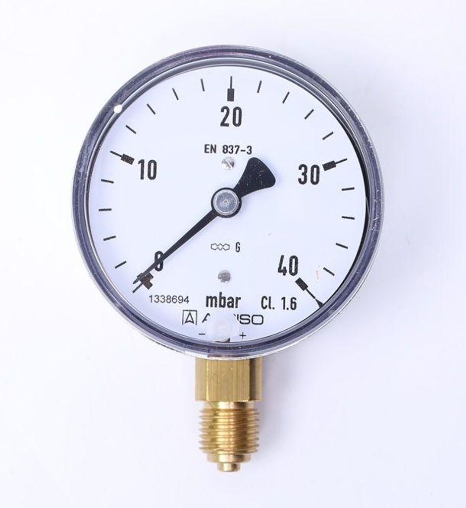AFRISO Kapselfedermanometer Edelstahl radial unten Messing