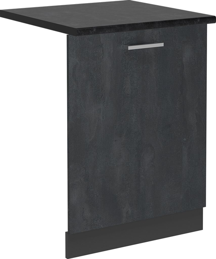 Vicco Geschirrspülblende R-Line, 60 cm , AP Anthrazit, Schwarz Beton/Anthrazit