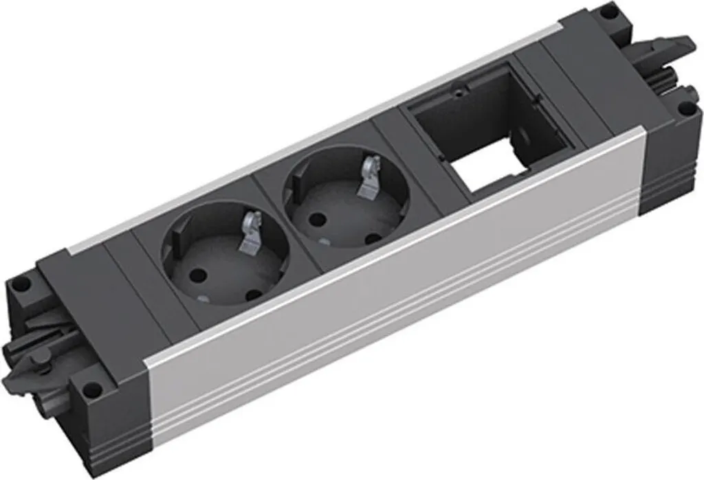 Multiprise Bachmann STEP 906.09528 en aluminium avec système modulaire