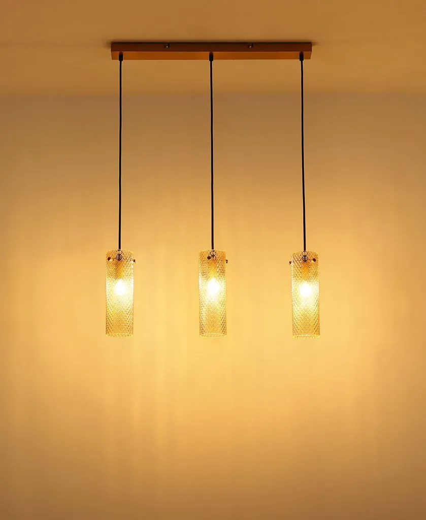Suspension Triple Cascade Or Globo Karolo E14 Luminaire Plafond Design