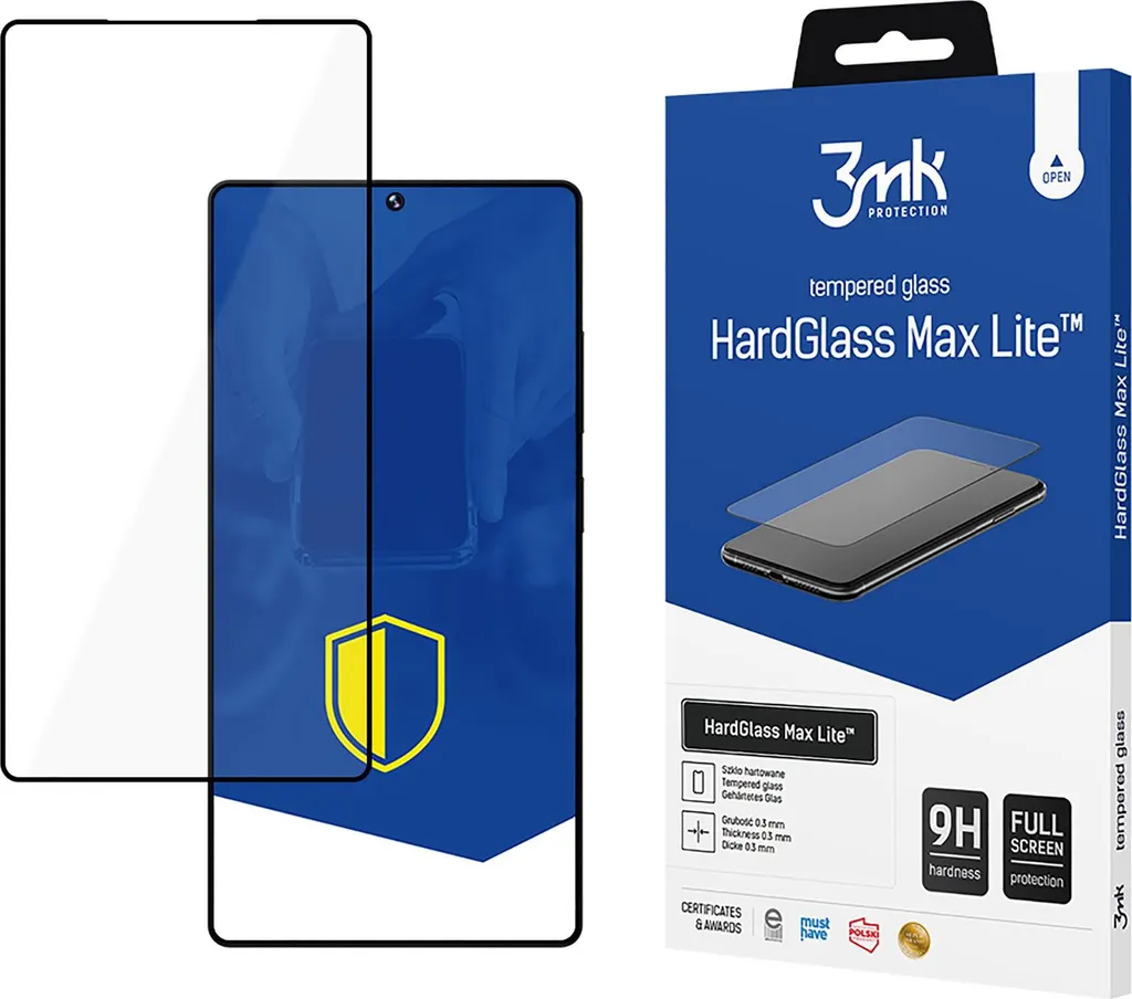 Protezione 3mk HardGlass Max Lite Black Samsung S25 Ultra 9H