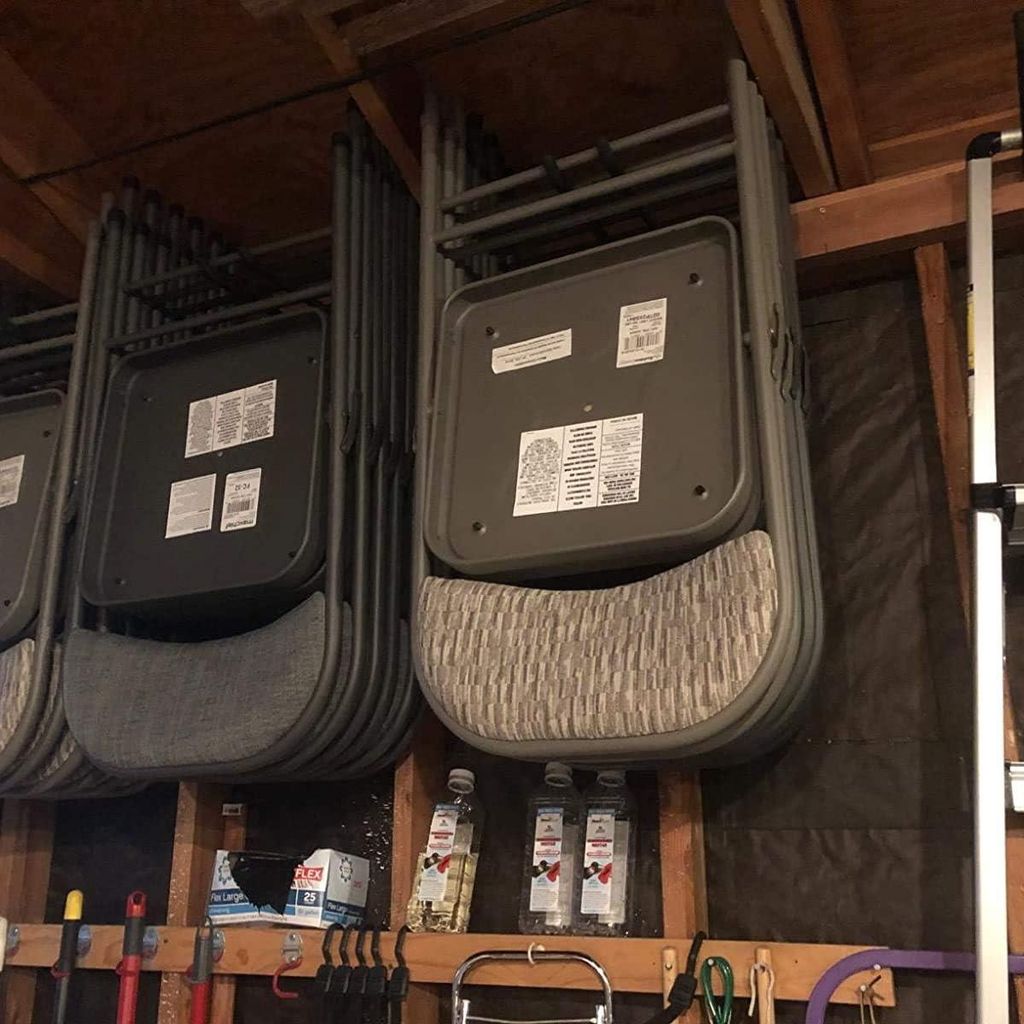 Schwere wandmontierte Aufbewahrungshaken für die Garage - 4 Stück - geeignet für Leiter, Fahrrad, Gartenschlauch