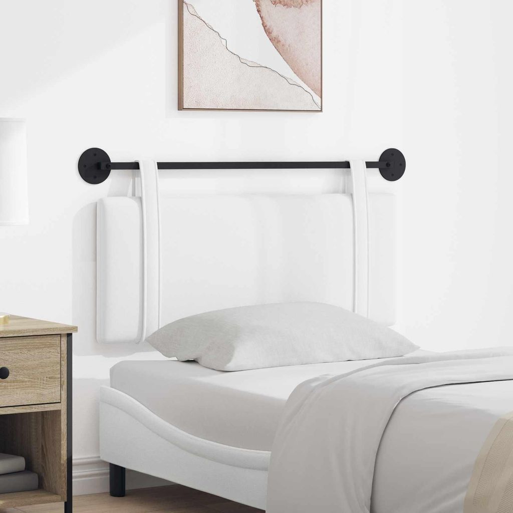 "Neues Produkt" Hängevorderseite Wandmontiert - CLORIS - Uni Weiß 110x55x5 cm Stoff - Kopfteile V3070