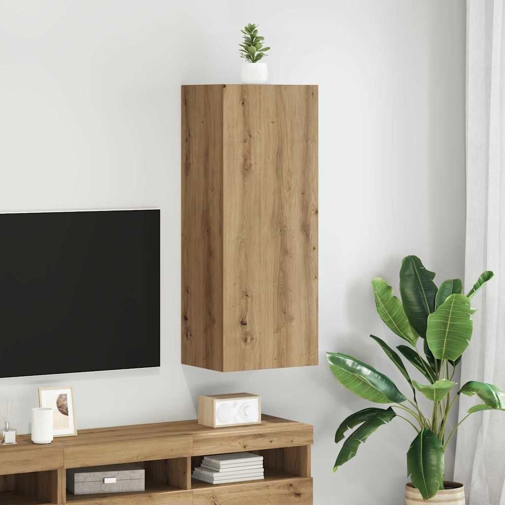 "Schlussverkauf" TV-Wandschrank moderne - Wand Hängeboard - für das Wohnzimmer - Artisan-Eiche 40,5x30x102 cm Holzwerkstoff C14645