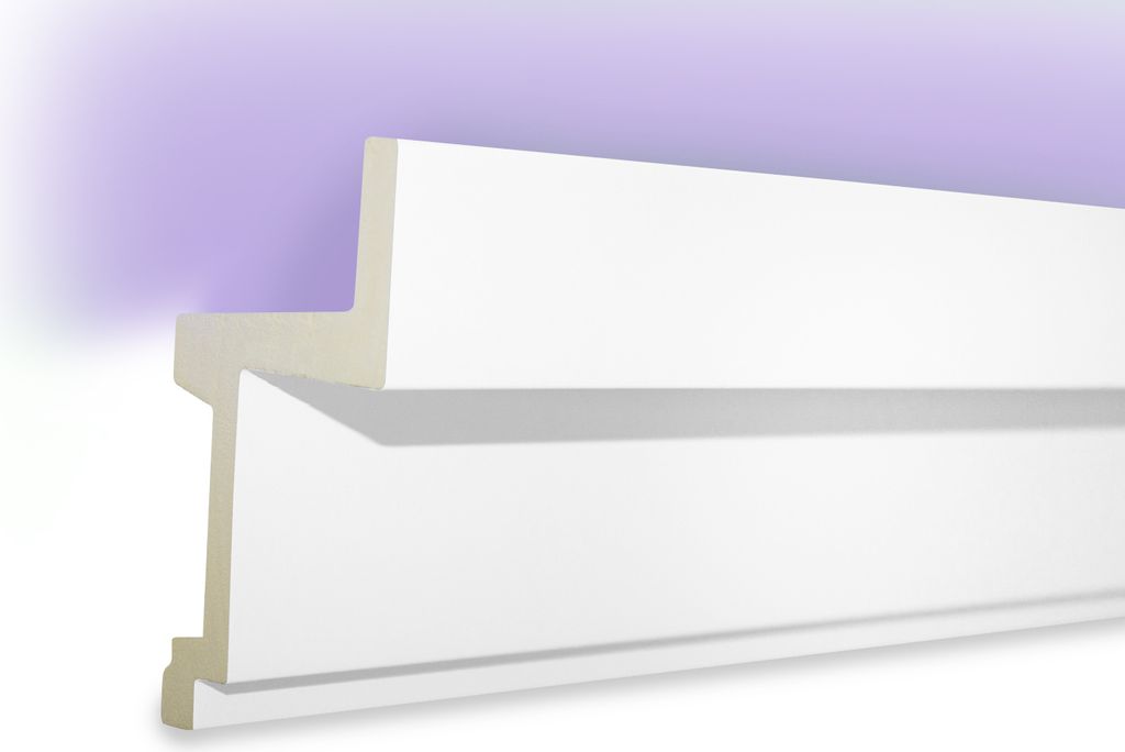 LED Profile aus Polyurethan- Indirekte Beleuchtung mit Stuckleisten, leicht & lichtundurchlässig - (20 Meter KF705) Zierleisten Zubehör Wand Leis...