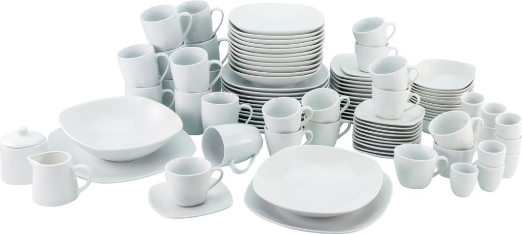 CreaTable, 13779, Square Weiss, Kombiservice 100-tlg, Produktbild 