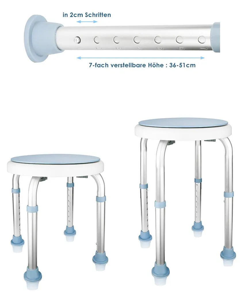 Siège de Douche Robuste avec Embouts Ventouses pour une Sécurité Totale