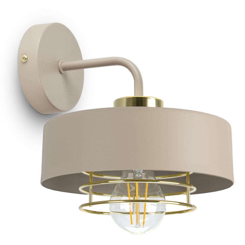 LUXOLAR - Nástěnné svítidlo béžově zlaté E27 60 W - Obrázek produktu 