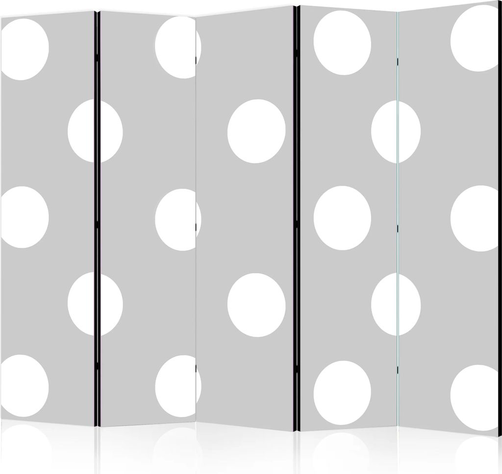 5-teiliger Einseitiger Vlies Paravent - Charming Dots II 225x172 cm Für Kinder f-A-0437-z-c