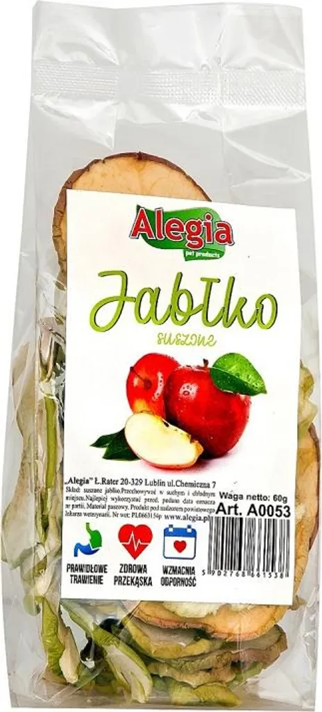 Alegia Delicatezza Mela 60g: lo Snack Gourmet per Piccoli Animali