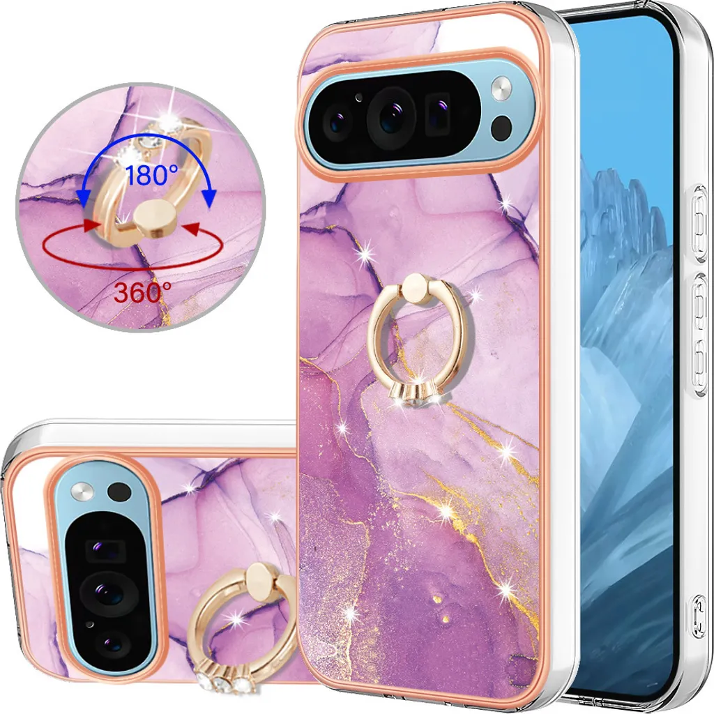Recensione Cover Marmo Viola Pixel 9 TPU con Ring Support