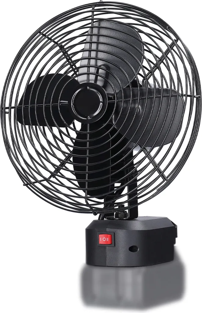 Ventilateur métallique sans fil à pile lithium rechargeable de 12 pouces