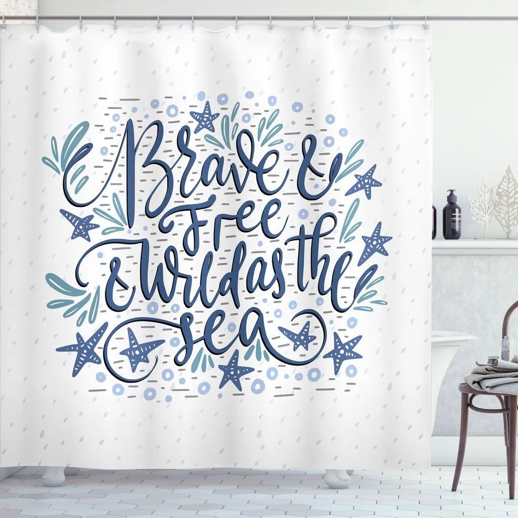 ABAKUHAUS Tenda Doccia Mare 175x180 - Stile Vintage Strand Saying