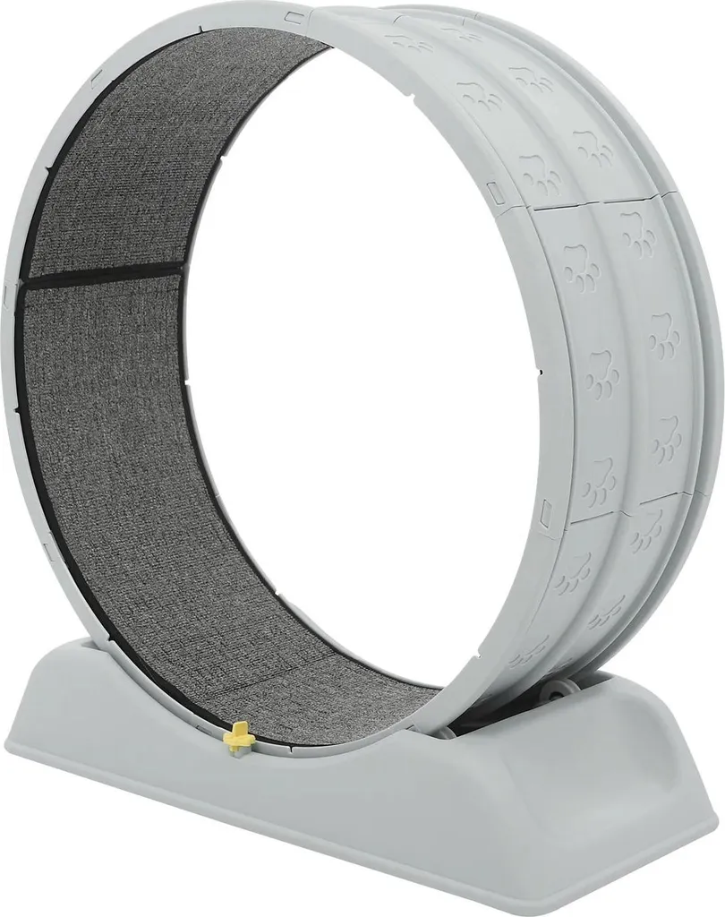 Roue pour chat d'appartement pour courir et jouer grise Ø 80 cm stable