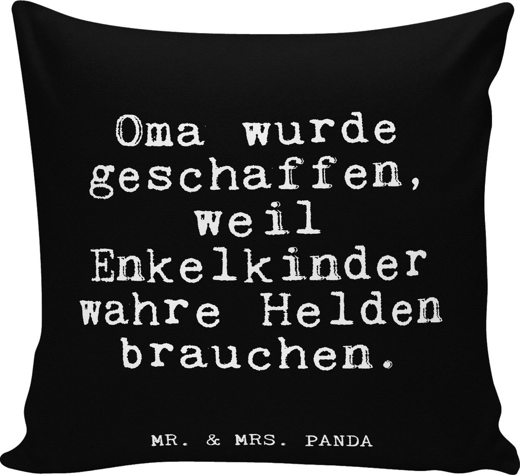 Mr. & Mrs. Panda Kuschel Kissen Oma wurde geschaffen, Produktbild 