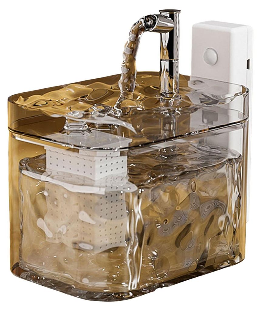 Kabelloser Katzenbrunnen 1,5 l, automatischer Wasserspender für Haustiere, USB-aufladbar, kabellos, ultraleise, Bewegungssensor, Hundetrinkbrunnen B
