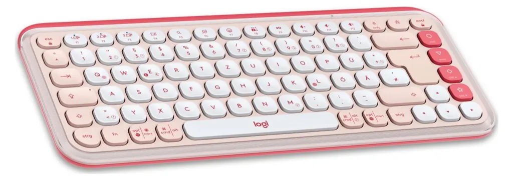 Ensemble Clavier Souris Bluetooth Logitech POP ICON COMBO Rose Bureau